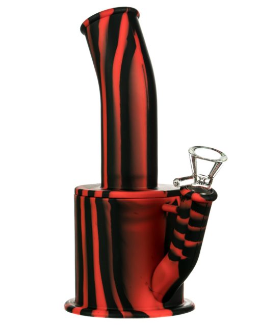 Red & Black Silicone Oil Can Bong