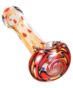 Red Spotted Wig Wag Hand Pipe