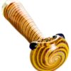 Red Tight Spiral Spoon Pipe with Fumed Glass