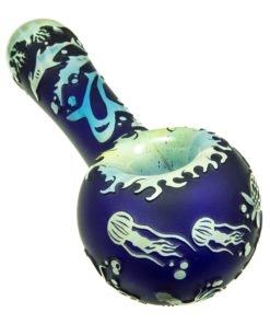 Sea Life Sandblasted Spoon Pipe