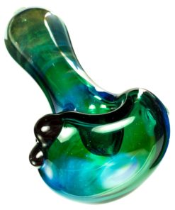 Small Cloudy Green Spoon Pipe