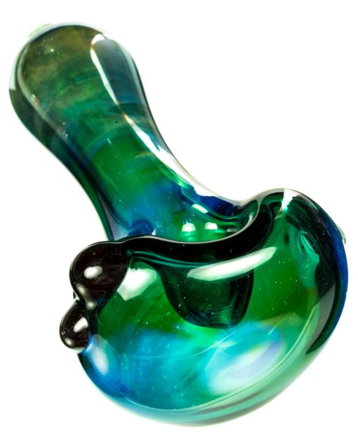 Small Cloudy Green Spoon Pipe