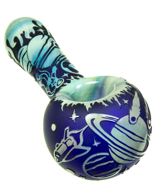 Space Sandblasted Spoon Pipe