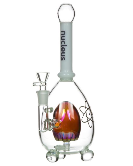 Tan Egg-Style Showerhead Perc Bong