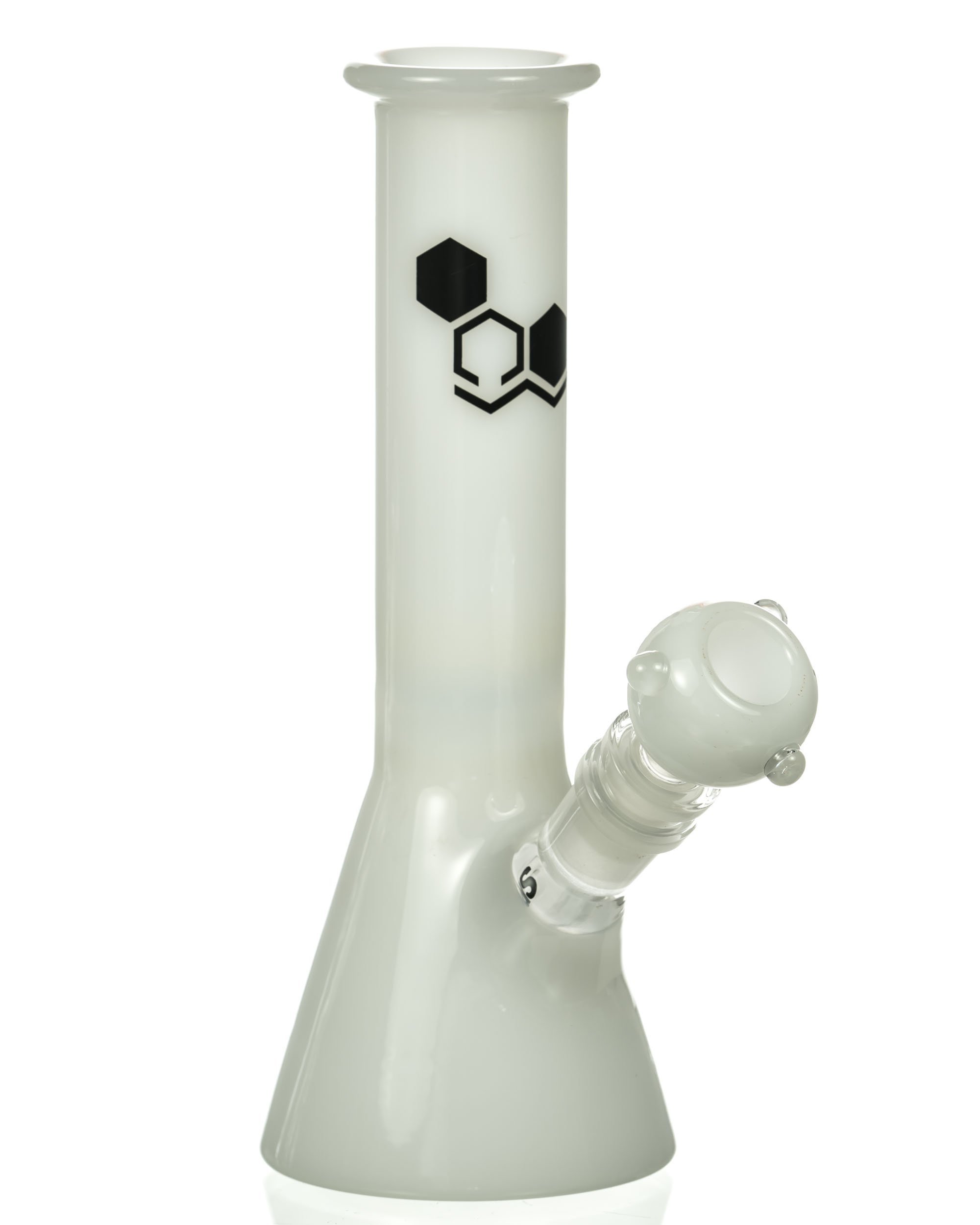 White "Basics" 8" Full Color Beaker Bong White "Basics" 8" Full Color Beaker Bong
