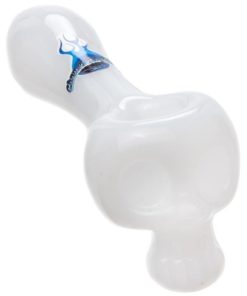 White Bonehead Glass Pipe