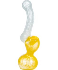 White Fritted Two-Tone Sherlock Bubbler
