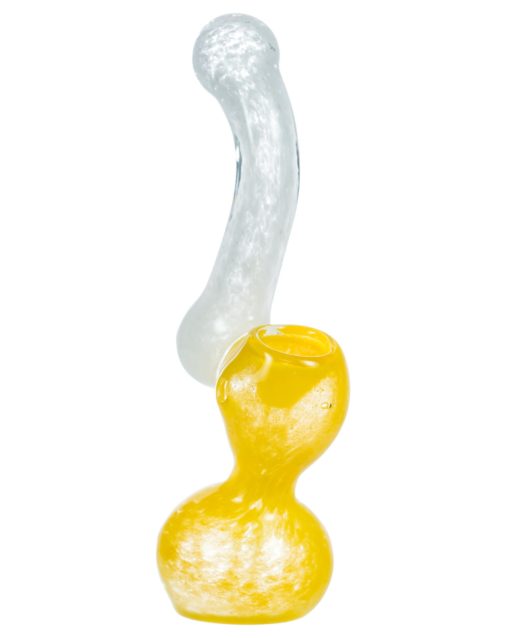 White Fritted Two-Tone Sherlock Bubbler