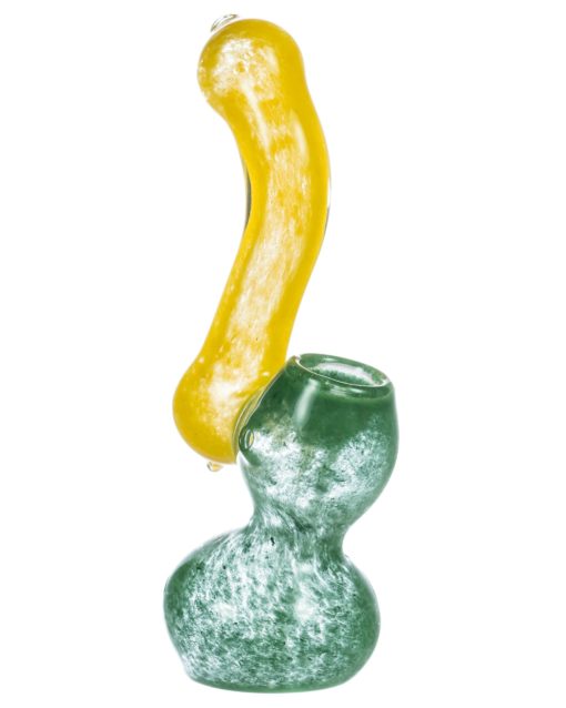 Yellow Fritted Two-Tone Sherlock Bubbler