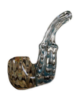 MJW Glass Multi Colored Glass Sherlock Pipe